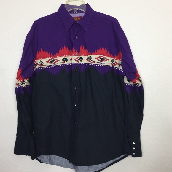 Wrangler Other - Wrangler western front buttons men’s shirt size L